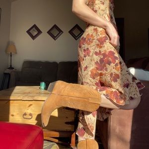 Brown acme cowgirl boots